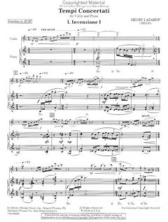 Tempi Concertati von Henri Lazarof 