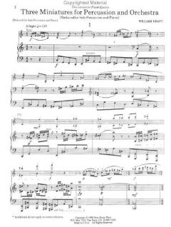 Three Miniatures For Percussion And Orchestra von William Kraft im Alle Noten Shop kaufen