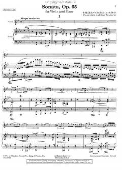 Sonata, Op. 65 For Violin And Piano von Frédéric Chopin im Alle Noten Shop kaufen
