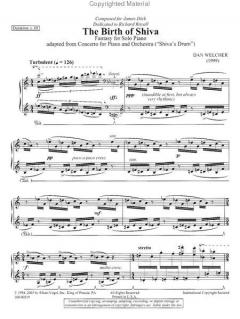 The Birth of Shiva (Adapted from Concerto for Piano and Orchestra) von Dan Welcher 
