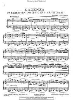 Cadenzas To Piano Concertos from the Classical Repertoire von Robert Casadesus 