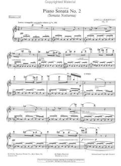Piano Sonata No. 2 - Sonata Notturna Op.10 von Lowell Liebermann 