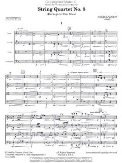 String Quartet No. 8 von Henri Lazarof 