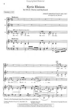 Kyrie Eleison For S.S.A. Chorus And Keyboard BWV 817 (J.S. Bach) 
