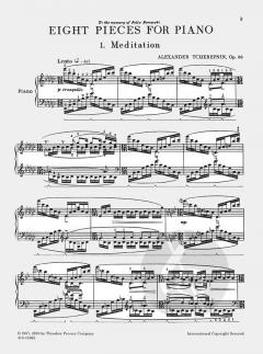 Eight Pieces op. 88 von Alexander Tcherepnin 
