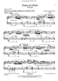 Poems for Piano Vol. 3 Op.14 von Vincent Persichetti 