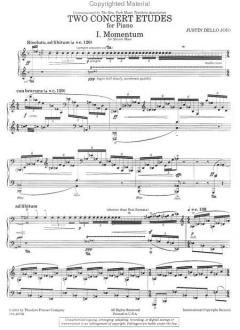 Two Concert Etudes for Piano von Justin Dello Joio 