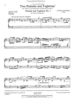 Two Preludes and Fughettas von George Rochberg 