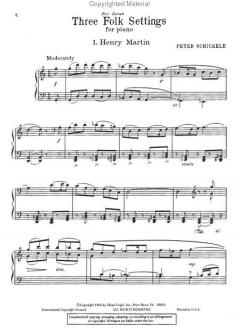 3 Folk Settings von Peter Schickele 