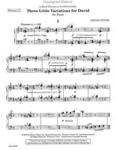 Three Little Variations for David von Stephen Stucky 