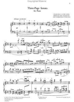 Three-page Sonata von Charles Ives 