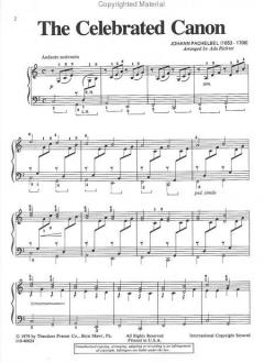 The Celebrated Canon for Piano von Johann Pachelbel 