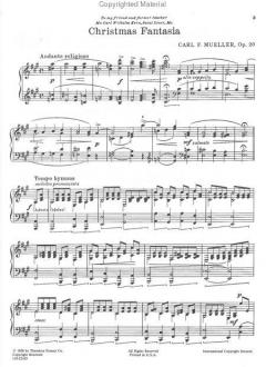 Christmas Fantasia for Piano Op.20 von Carl F. Mueller 