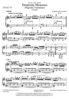 Desperate Measures (Paganini Variations) for Piano Op.48 von Robert Muczynski 