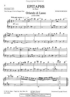 Epitaphs von Peter Schickele 