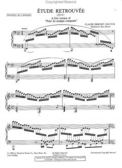 Etude Retrouvee von Claude Debussy 