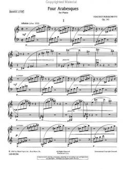 Four Arabesques for Piano Op.141 von Vincent Persichetti 
