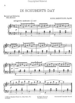 In Schubert's Day for the Pianoforte, Piano Solo Op.109 von Richard Krentzlin 