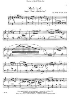 Madrigal von Darius Milhaud 