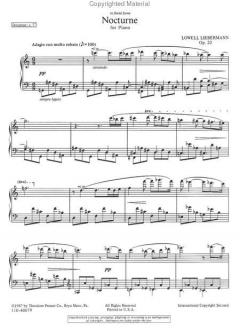 Nocturne op. 20 von Lowell Liebermann 