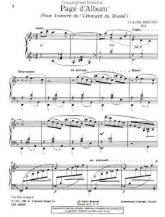 Page d'album von Claude Debussy 
