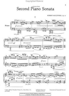 Second Piano Sonata Op.22 von Robert Muczynski 