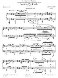 Sonata Profondo von Ralph Shapey 