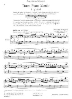 Three Piano Moods von William Schuman 