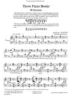 Three Piano Moods III Dynamic von William Schuman 