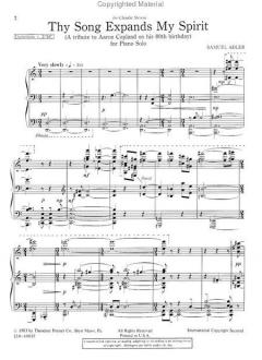 Thy Song Expands My Spirit von Samuel Adler 