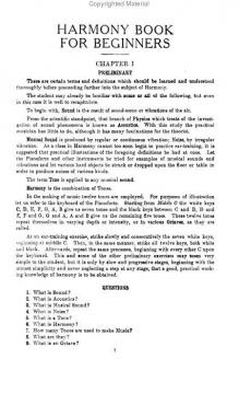 Harmony Book for Beginnings 