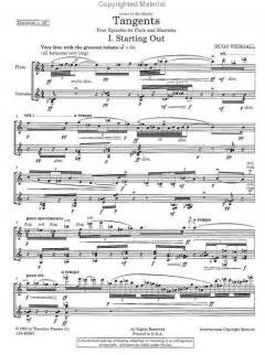 Tangents von Hugo Weisgall 