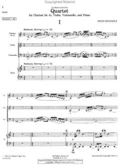 Quartet For Clarinet (in A), Violin, Violoncello, And Piano (Peter Schickele) 