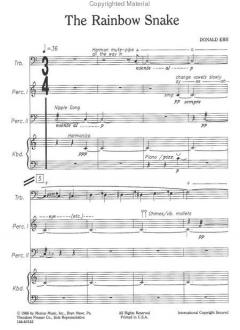The Rainbow Snake For Trombone, Two Percussionists, And Keyboards (Donald Erb) 