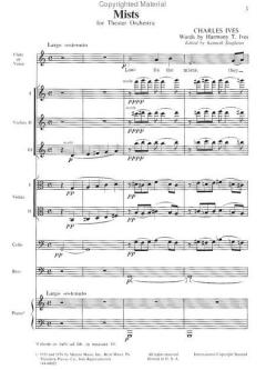 Mists von Charles Ives 