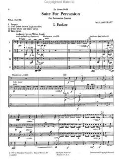 Suite For Percussion von William Kraft für Percussion Quartett im Alle Noten Shop kaufen