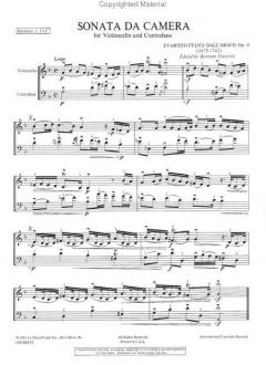 Sonata da Camera Op. 4 von Evaristo Felice dall' Abaco für Cello und Kontrabass im Alle Noten Shop kaufen