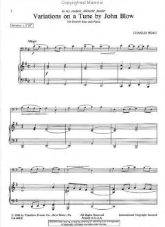 Variations On A Tune By John Blow von Charles K. Hoag 