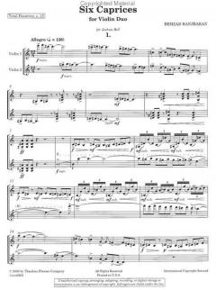 Six Caprices von Behzad Ranjbaran 