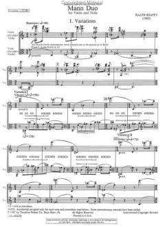 Mann Duo von Ralph Shapey 