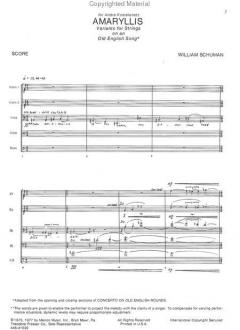 Amaryllis von William Schuman 