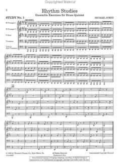 Rhythm Studies (Ensemble Exercises For Brass Quintet) 