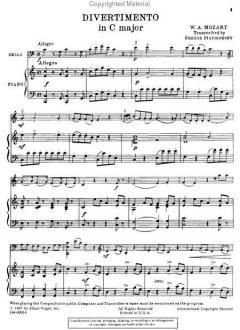 Divertimento In C Major von Wolfgang Amadeus Mozart 