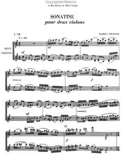 Sonatine von Darius Milhaud 