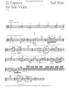 12 Caprices for Solo Violin von Earl Kim im Alle Noten Shop kaufen