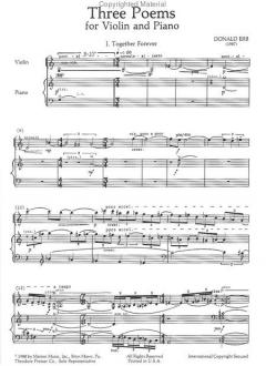 Three Poems von Donald Erb 