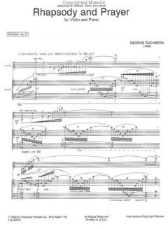 Rhapsody And Prayer von George Rochberg 