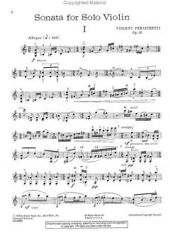 Sonata For Solo Violin Op. 10 von Vincent Persichetti im Alle Noten Shop kaufen