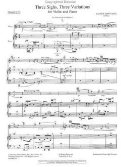 Three Sighs, Three Variations von George Tsontakis 