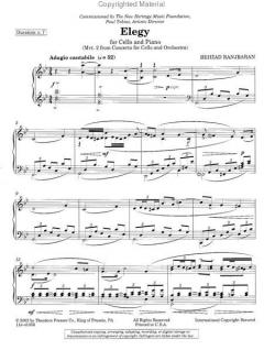 Elegy for Cello and Piano von M. A. Cesti im Alle Noten Shop kaufen